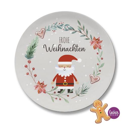 Adventsteller, Weihnachtsteller, Nikolausteller personalisiert | Teller mit Namen personalisiert, BPA frei und hergestellt in Deutschland | Artikelnummer: 3787-5880-3511 -8