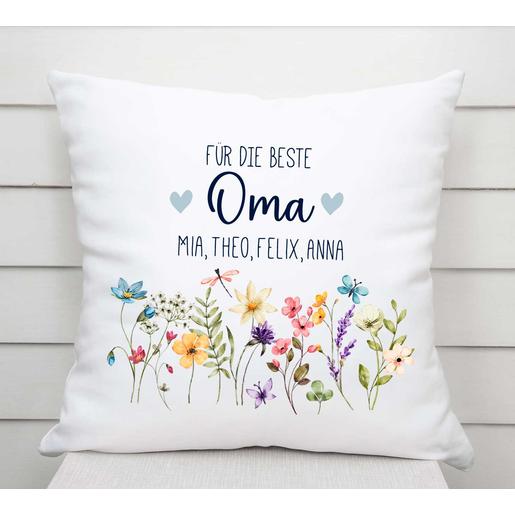 Kissen personalisiert, Oma | Weiches Dekokissen mit Füllung  | Artikelnummer: 8810-8332-8381 -1