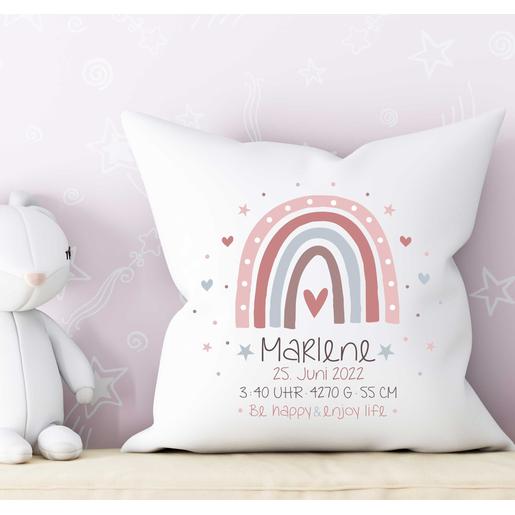 Personalisiertes Kissen für Babys  “Regenbogen
