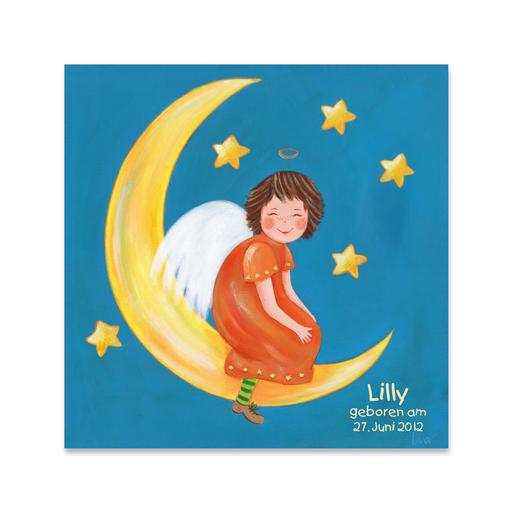 Schutzengelbild Ida  | Personalisiertes Geschenk zur Geburt oder Taufe für Babys | Artikelnummer: idatuer -3