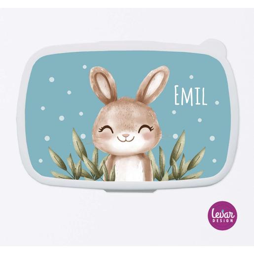 Personalisierte Lunchbox für Kinder - Hase | Tolle Brotdose mit Namen personalisiert | Artikelnummer: 134820871 -9