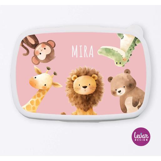 Brotdose personalisiert mit Zootieren und Namen | Tolle Lunchbox personalisiert | Artikelnummer: 112813959 -3