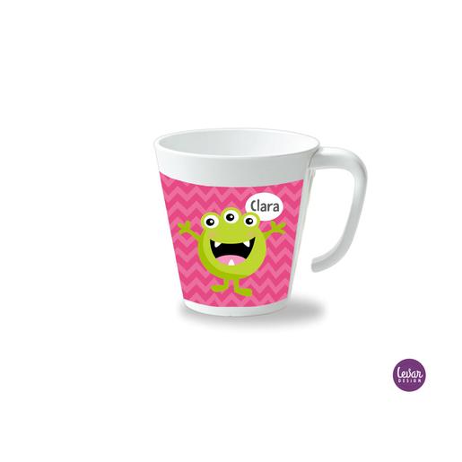Kinderbecher mit Henkel, Monster  | Henkelbecher groß, 325 ml,  Ø 9,7 cm, Höhe 10 cm | Artikelnummer: henkbechmon -2