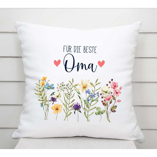 Kissen personalisiert, Oma | Weiches Dekokissen mit Füllung  | Artikelnummer: 8810-8332-8381 -3