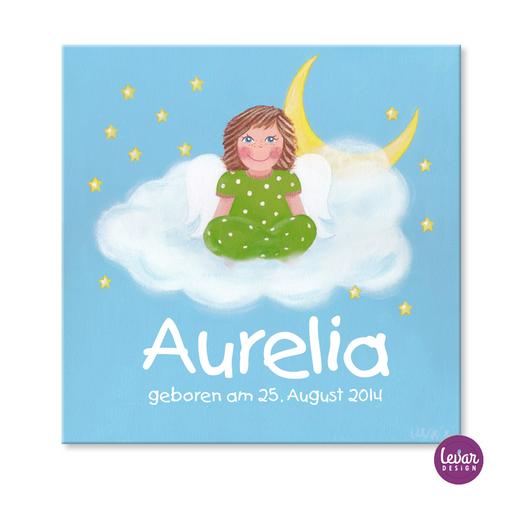 Schutzengelbild Anna Wolke  | Personalisiertes Geschenk zur Geburt oder Taufe für Babys | Artikelnummer: druckanna -1