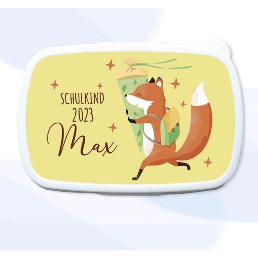 Brotdose für Mädchen und Jungen | Schlau wie ein Fuchs | Personalisierte Geschenke für Kinder  | Tolle Brotdose für Kinder zum Schulanfang  | Artikelnummer: 3502-0247-1125 -3