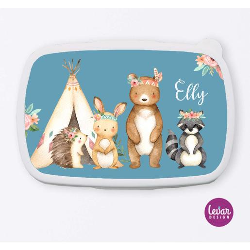Brotdose Waldtiere personalisiert  | Tolle Brotdose mit Namen  | Artikelnummer: 133908507-2
