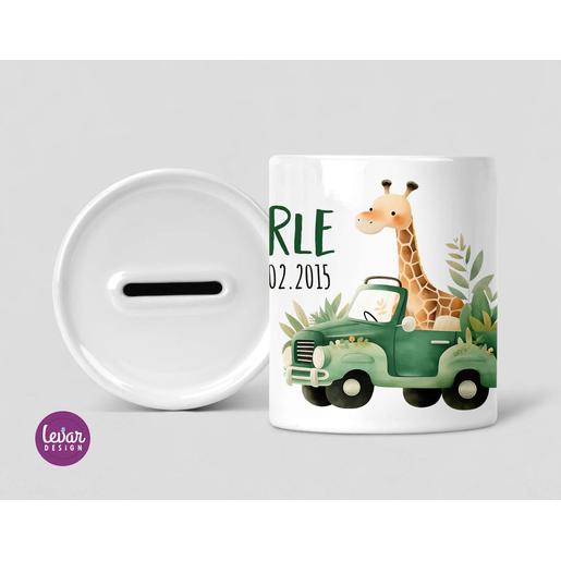 Bär, Fuchs, Spardose  | Tolle Spardose mit Wunschnamen | Artikelnummer: 6304-2117-2408 -1