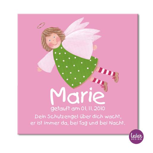 Personalisiertes Geschenk Baby zur Geburt | Schutzengelbild mit Gedicht | Taufgeschenk | Hochwertiger Leinwanddruck zur Geburt oder Taufe für Mädchen | Artikelnummer: 4279374 -7