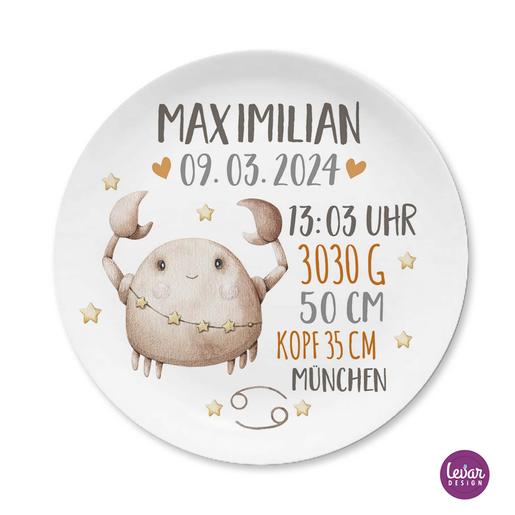 Sternzeichen Teller Kindergeschirr | Kinderteller mit Namen aus Melamin BPA frei | Artikelnummer: 57499520 -11