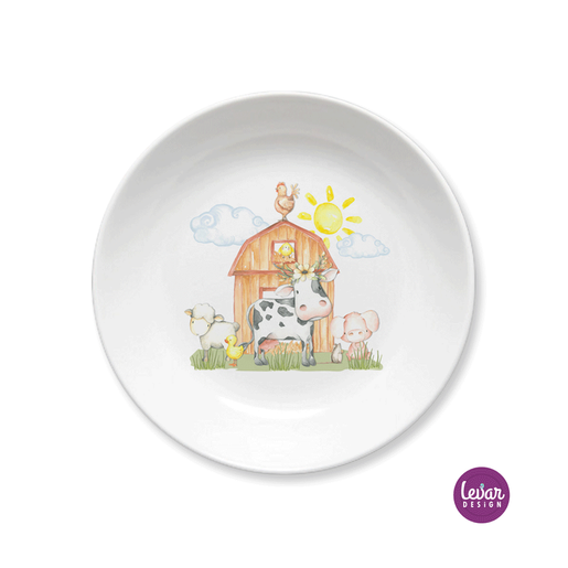 Melaminteller tief/Schale Bauernhof Pferd | Baby Schüssel mit Namen BPA frei | Artikelnummer: 1452124 -5 Kopie