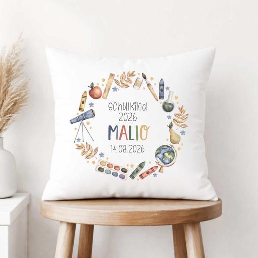 Personalisiertes Kissen Schulkind 2026 | Weiches Kinderkissen personalisiert mit dem Namen  | Artikelnummer: 8116-4024-6304 11