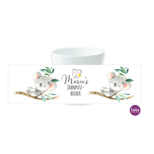 Zahnputzbecher Koala für Kinder | Becher aus Melamin BPA frei, hergestellt in Deutschland | Artikelnummer: 1381-7685-7038