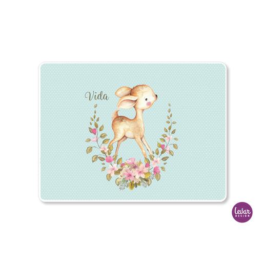 Tischset, Platzdeckchen, Reh | Zauberhaftes Tischset mit Namen personalisiert | Artikelnummer: 17833730 -1