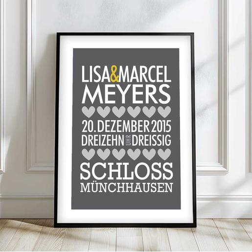 Personalisiertes Poster zur Hochzeit | Aquarell Fineartkunstdruck mit Namen personalisiert | Artikelnummer: 5655-0067-33434 59 Kopie