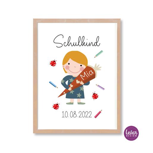 Kunstdruck Schulkind Mädchen |  | Artikelnummer: 8630-5760-3230 -1