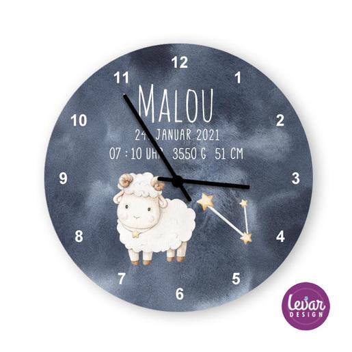 Wanduhr Kinderzimmeruhr Sternzeichen | Wanduhr für Kinder Namen personalisiert | Artikelnummer: 2888-1646-3072 Kopie Kopie