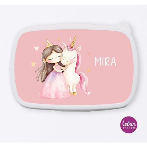 Brotdose für Kinder Prinzessin Einhorn | Tolle Brotdose mit Namen personalisiert | Artikelnummer: 13820872 -2