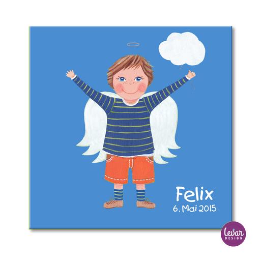 Schutzengel Tim Wolke  | Personalisiertes Geschenk zur Geburt oder Taufe für Jungen | Artikelnummer: tw8502