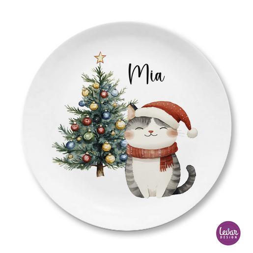 Weihnachtsteller, Nikolausteller für Kinder | Teller mit Namen personalisiert, BPA frei und hergestellt in Deutschland | Artikelnummer: 0388-1581-7437 -6