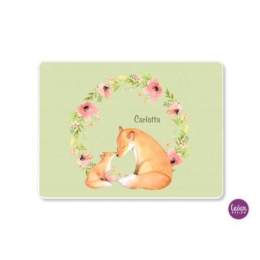 Tischset, Platzdeckchen, Waldtiere | Zauberhaftes Tischset mit Namen personalisiert | Artikelnummer: 17833727 -1