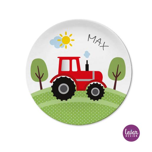 Kindergeschirr Set Traktor Bauernhof | Geschirrset aus Melamin BPA frei | Artikelnummer: 5101-6576-6436 -4
