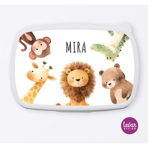 Brotdose personalisiert mit Zootieren und Namen | Tolle Lunchbox personalisiert | Artikelnummer: 112813959 -1