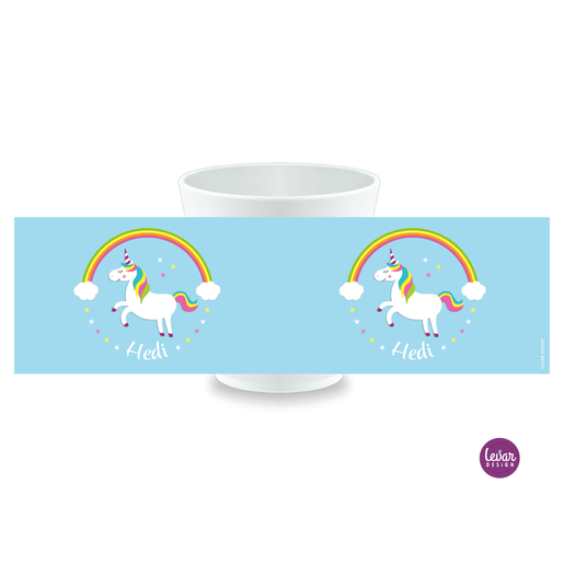 Kinderbecher, Kindertasse Einhorn  | Zauberhafter Becher für Kinder aus Melamin BPA frei | Artikelnummer: 4335-0163-1815 Kopie