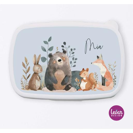 Brotdose | Waldtiere  | Tolle Brotdose mit Namen personalisiert | Artikelnummer: 3136-2730-0837 -1