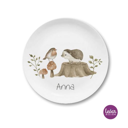 Kinderteller mit Name Waldtiere | Kinderteller mit Namen BPA frei | Artikelnummer: 65605639 -1