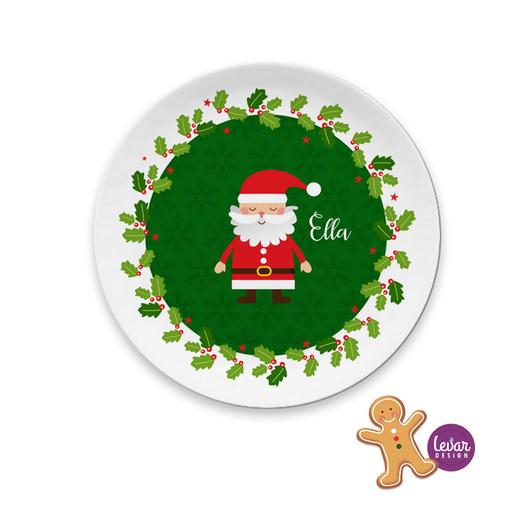 Personalisierter Weihnachtsteller Plätzchenteller, Nikolausteller  | Teller mit Namen personalisiert, BPA frei und hergestellt in Deutschland | Artikelnummer: weih1355 -4