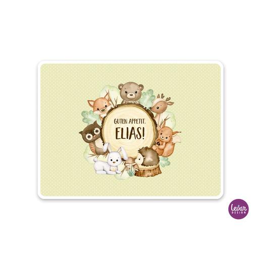 Tischset, Platzset, Waldtiere | Platzdeckchen mit Namen personalisiert | Artikelnummer: 5424-2777-7076 -4