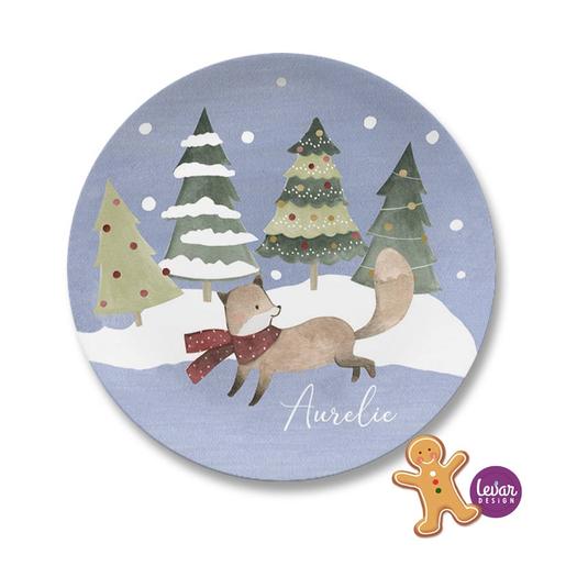 Weihnachtsteller, Nikolausteller Tannenzapfen | Kinderteller mit Namen aus Melamin BPA frei ♥ Made in Germany ♥  | Artikelnummer: 2128-7436-8102 Kopie