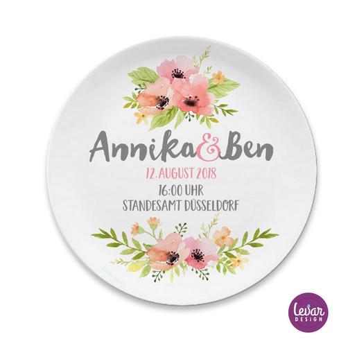 Teller Hochzeitsteller personalisiert - Annika & Ben |  | Artikelnummer: 46950338 Kopie