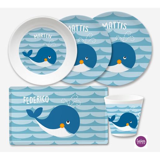 Wal Kindergeschirr Set 5 teilig  | Geschirrset aus Melamin und BPA frei für Kinder | Artikelnummer: 2730-5735-7486