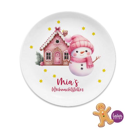 Weihnachtsteller, Nikolausteller für Kinder | Teller mit Namen personalisiert, BPA frei und hergestellt in Deutschland | Artikelnummer: 0388-1581-7437 -8