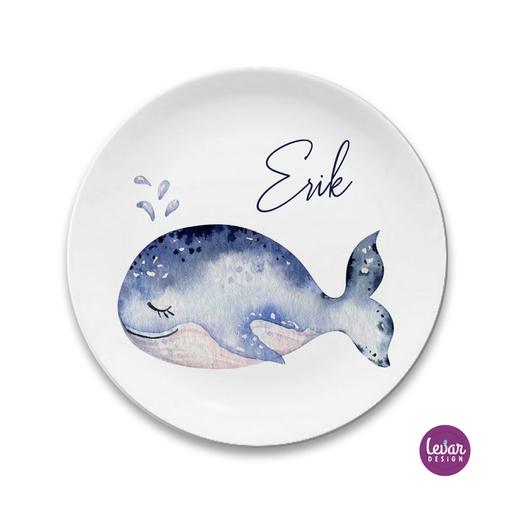 Kinderteller Melamin Wal | Melaminteller BPA frei und hergestellt in Deutschland | Artikelnummer: 8470-7038-4770