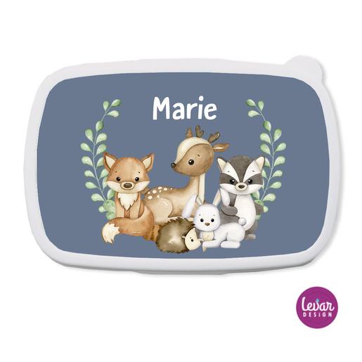 Brotdose für Kinder Waldtiere | Tolle Brotdose mit Namen personalisiert | Artikelnummer: 3618-8724-4031 -5