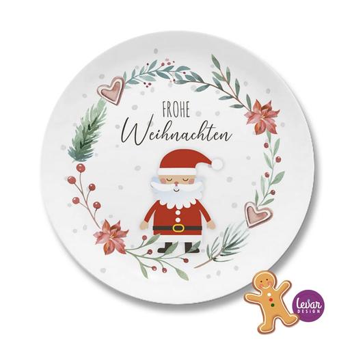 Adventsteller, Weihnachtsteller, Nikolausteller personalisierbar | Teller mit Namen personalisiert, Melamin BPA frei und hergestellt in Deutschland | Artikelnummer: 92156901 -8