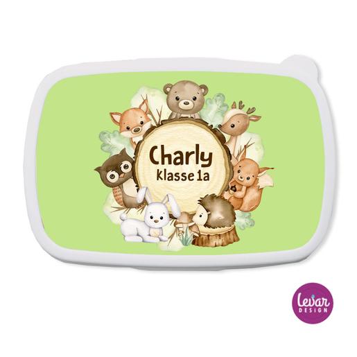 Brotdose, Lunchbox Waldtiere | Tolle Brotdose mit Namen personalisiert | Artikelnummer: 23456 -2