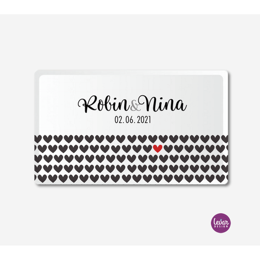 Personalisiertes Frühstücksbrettchen -  Hochzeitsgeschenk | Zauberhafter Melaminbrettchen mit Namen, BPA frei | Artikelnummer: 113564551 205