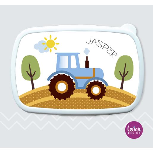 Brotdose für Mädchen und Jungen | Traktor | Personalisierte Geschenke für Kinder  | Personalisierbare Brotdose mit Namen | Artikelnummer: 1538-0033-6332 -2