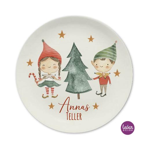 Weihnachtsteller, Nikolausteller personalisierbar | Adventsteller, BPA frei und hergestellt in Deutschland | Artikelnummer: 92156906 03