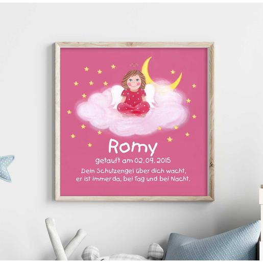 Schutzengelbild mit Gedicht Anna auf Wolke | Personalisiertes Geschenk zur Geburt oder Taufe für Mädchen | Artikelnummer: 9102650