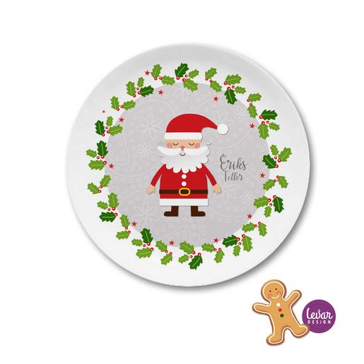 Personalisierter Weihnachtsteller Plätzchenteller, Nikolausteller  | Teller mit Namen personalisiert, BPA frei und hergestellt in Deutschland | Artikelnummer: weih1355 -2