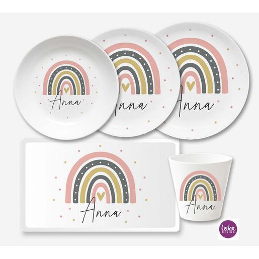 Kindergeschirr Set Regenbogen | Geschirrset aus Melamin und BPA frei  | Artikelnummer: 3382-8157-4026