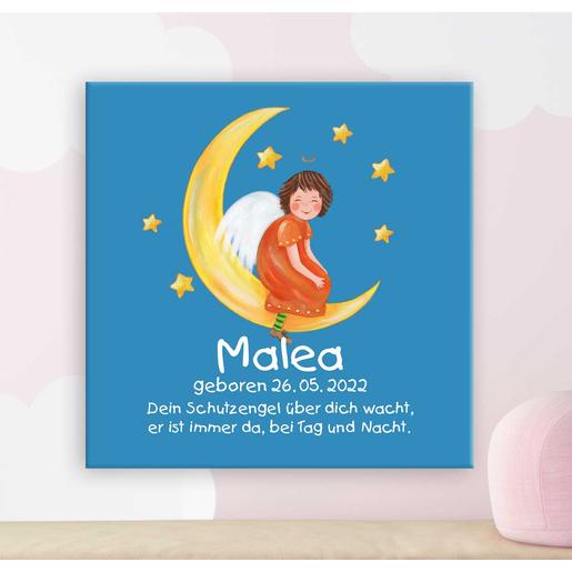 Dein Schutzengel Ida | Personalisiertes Lenwanddruck zur Geburt & Taufe | Artikelnummer: 0833-2475-4725 -4