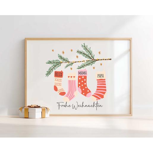 Merry Christmas - Frohe Weihnachten | Fineart Kunstdruck | Artikelnummer: 69979695 --6