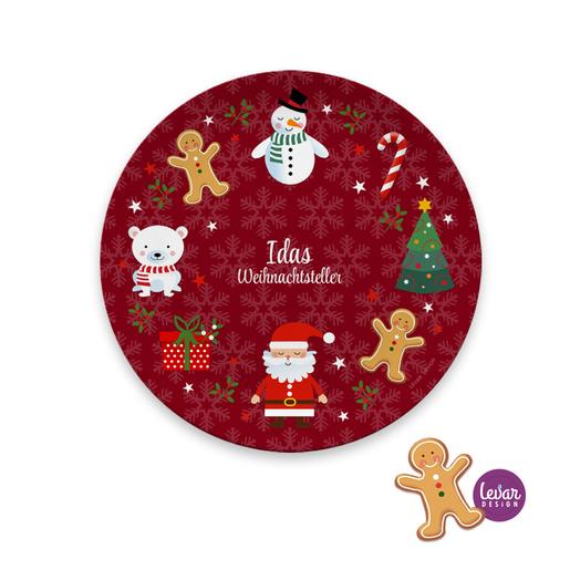 Personalisierter Weihnachtsteller, Nikolausteller  | Teller mit Namen personalisiert, BPA frei und hergestellt in Deutschland | Artikelnummer: weihtebl -6