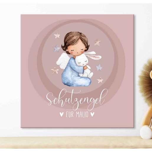 Schutzengelbild mit Namen für Babys | Personalisierter Leinwanddruck | Artikelnummer: 0171-1862-1443 1 Kopie